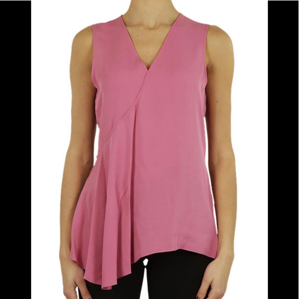Theory Fluid Silk georgette tank top
